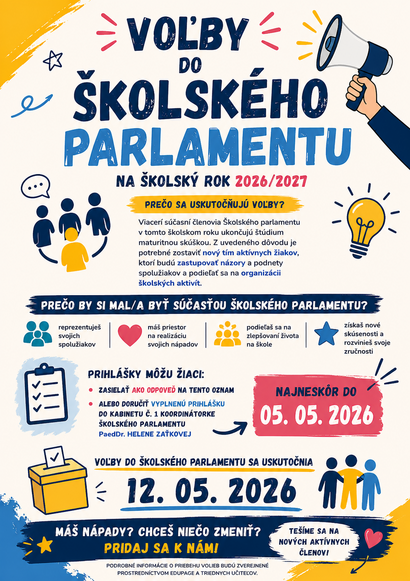 Voľby do Školského parlamentu 2026/2027