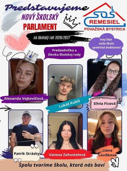 Školský parlament v školskom roku 2026-2027