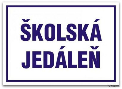 Oznam školskej jedálne